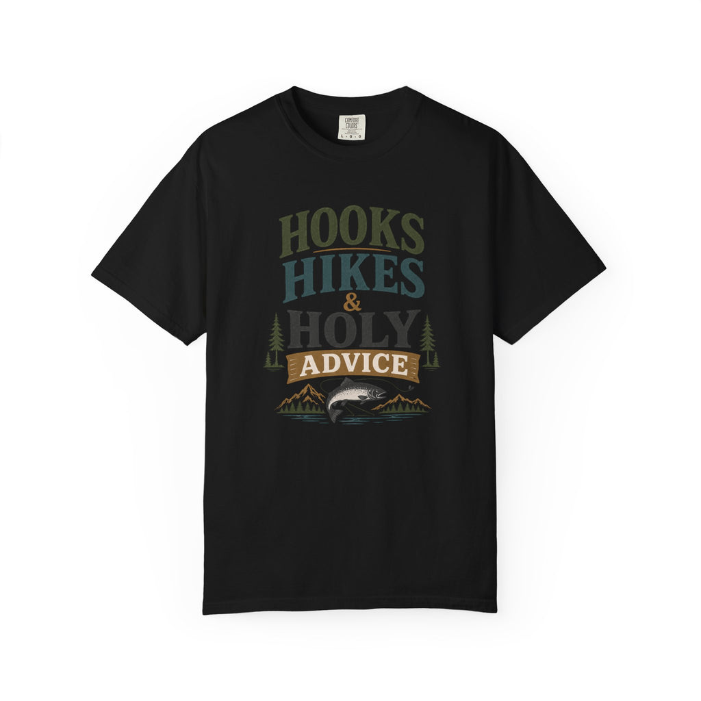 Hooks Hikes Holy Advice T-Shirt