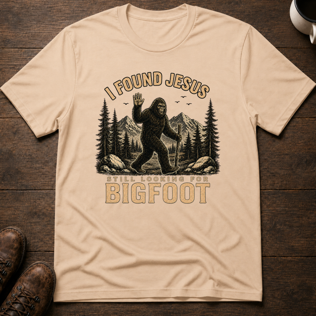 Bigfoot I Found Jesus T-Shirt