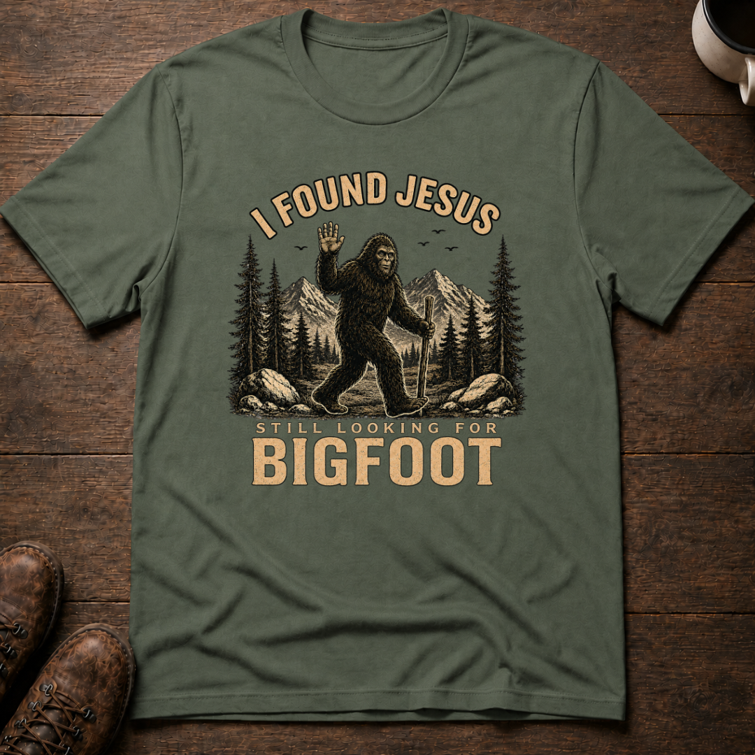 Bigfoot I Found Jesus T-Shirt